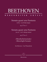 Sonata Quasi una Fantasia, Op. 27 Nos. 1 & 2 piano sheet music cover